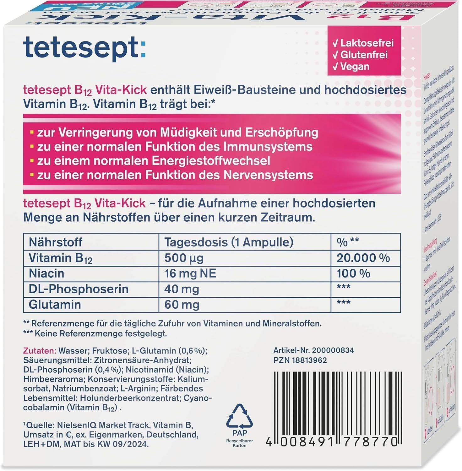 tetesept B12 Vita-Kick Vorteilspack 500ug