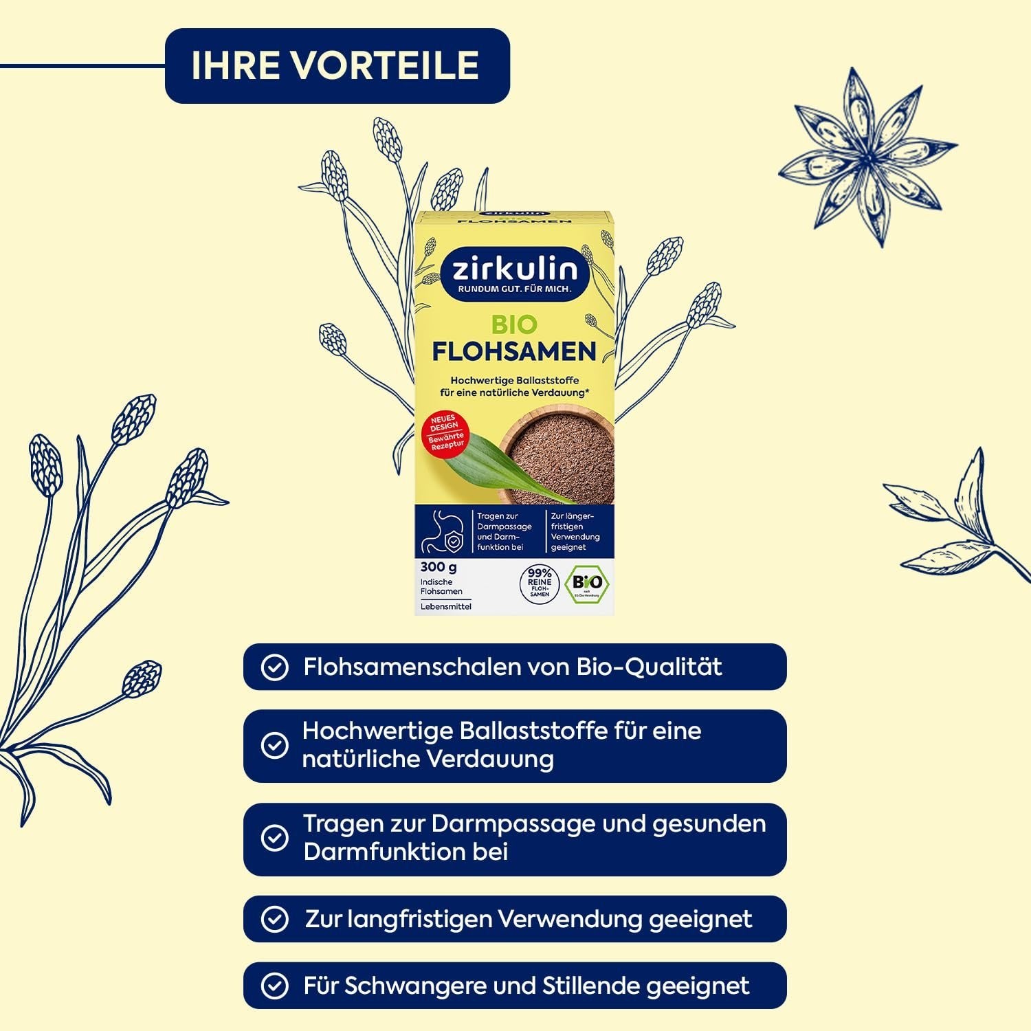 Zirkulin Bio Flohsamen 300g