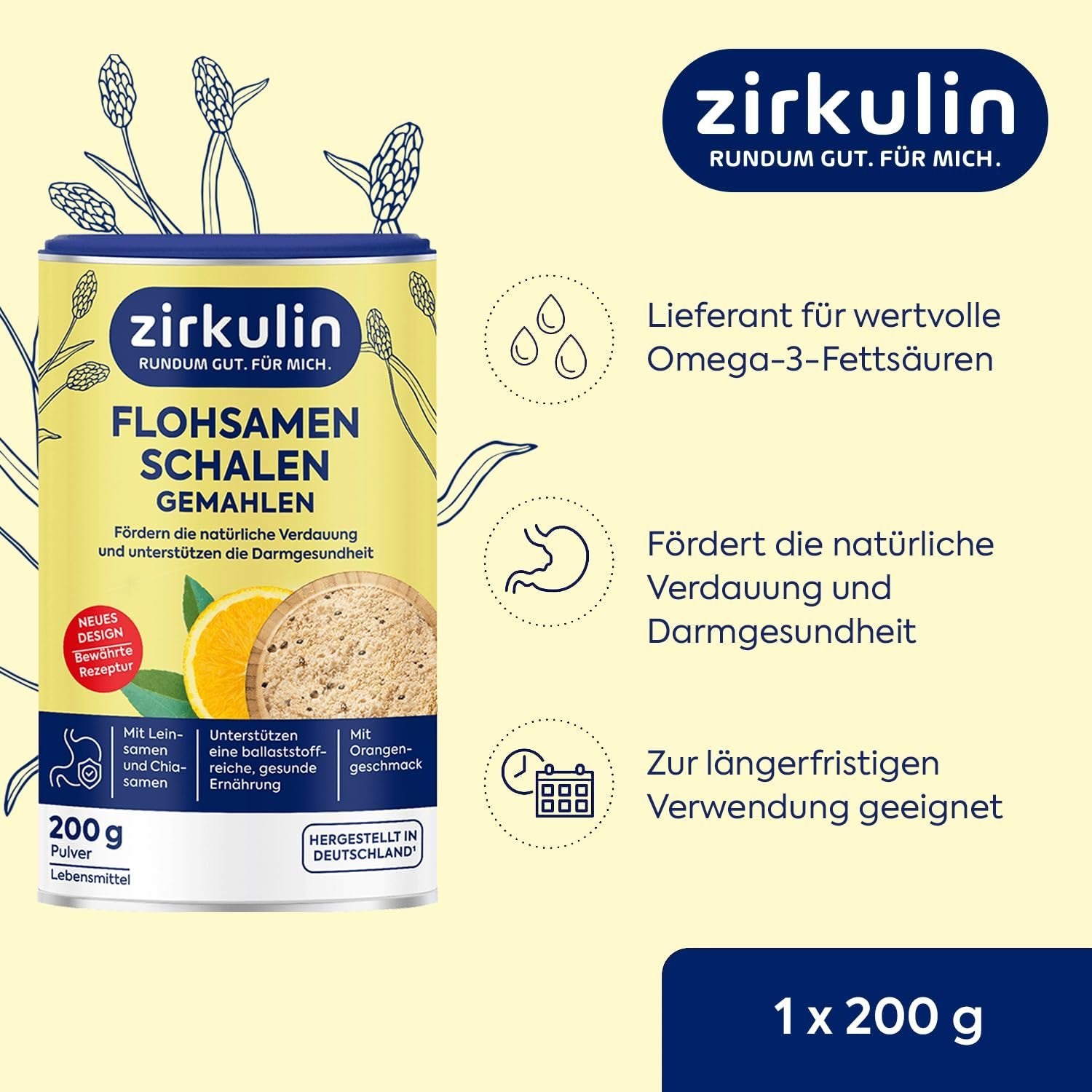 Zirkulin Flohsamenschalen gemahlen