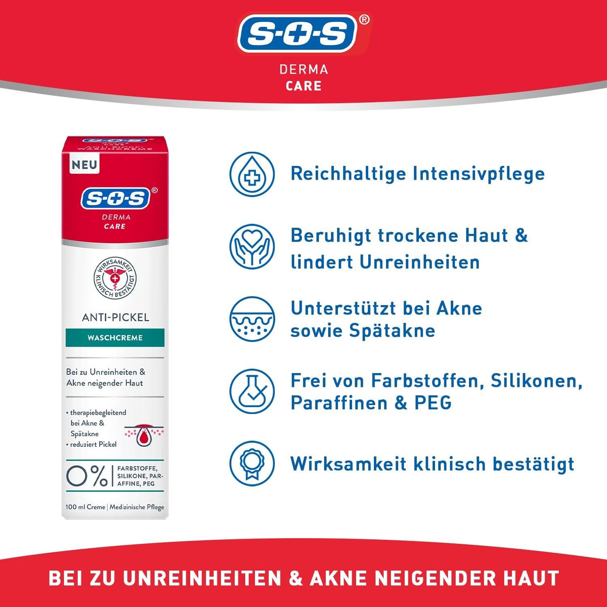 SOS Derma Care Anti-Pickel Waschcreme