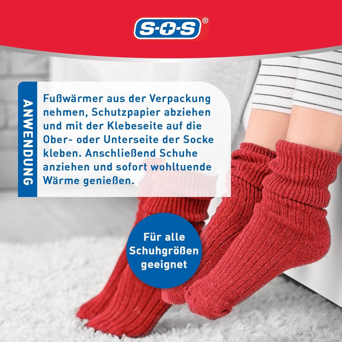 5er Set SOS Zehen-Fußwärmer