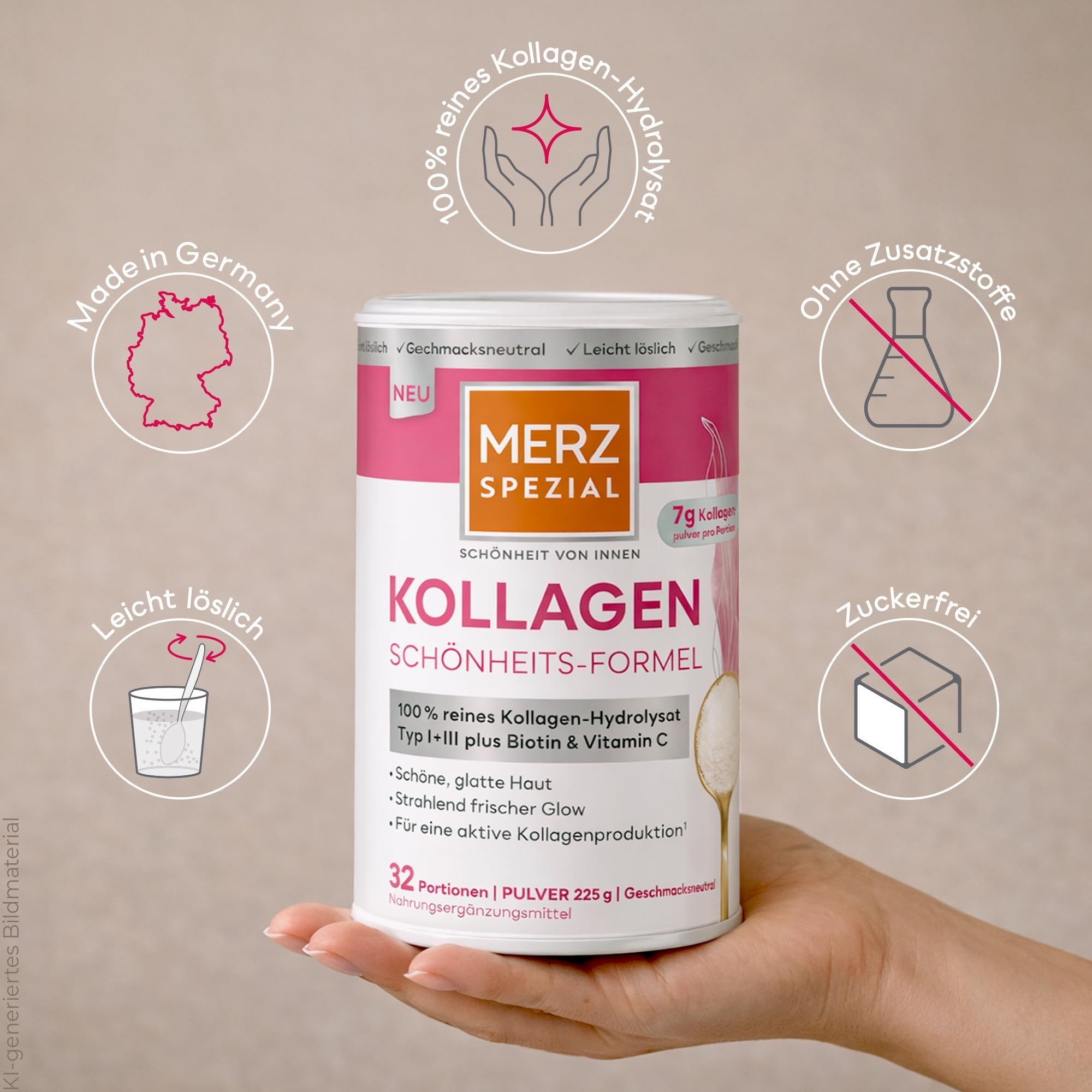 Merz Spezial Kollagenpulver mit Biotin & Vitamin C