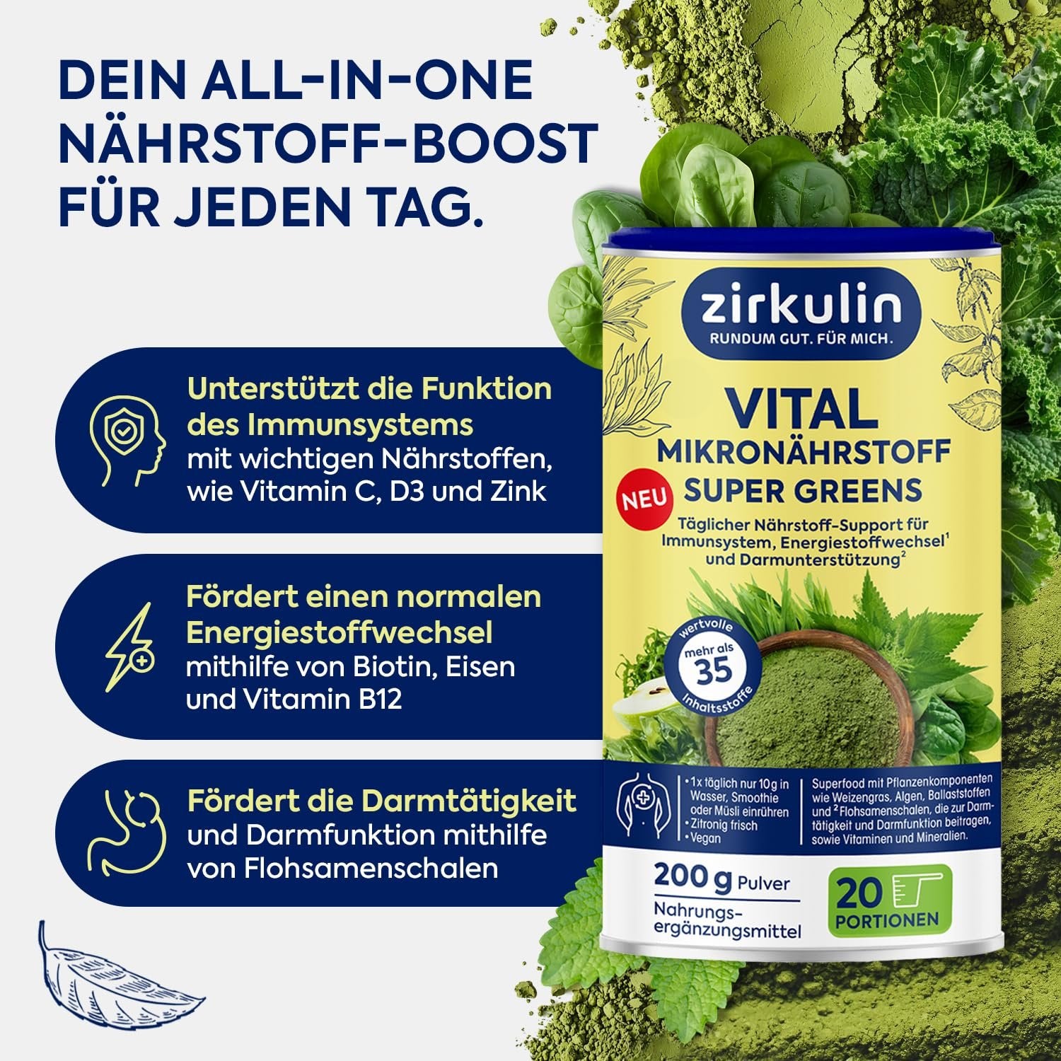 Zirkulin Vital Mikronährstoff Super Greens