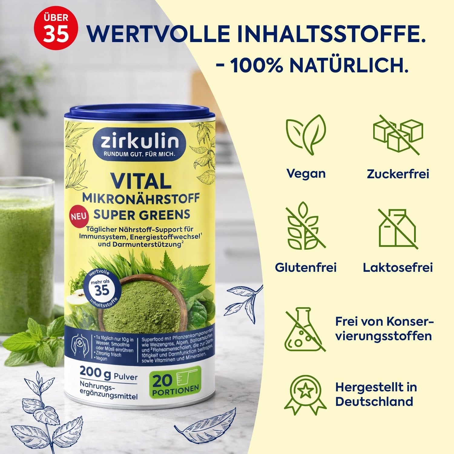 Zirkulin Vital Mikronährstoff Super Greens