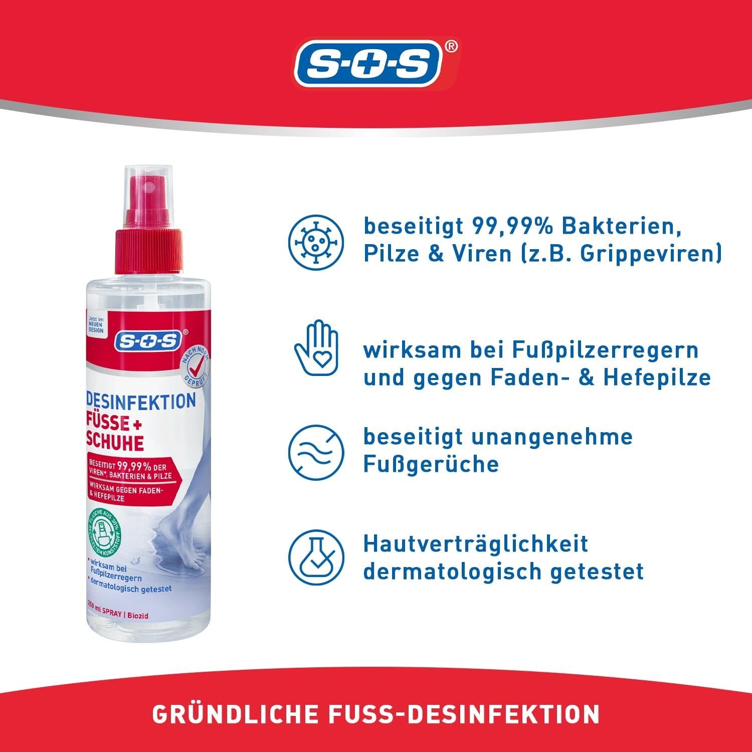SOS Desinfektion Füße + Schuhe