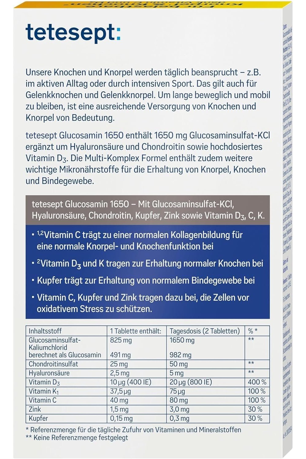 tetesept Glucosamin 1650