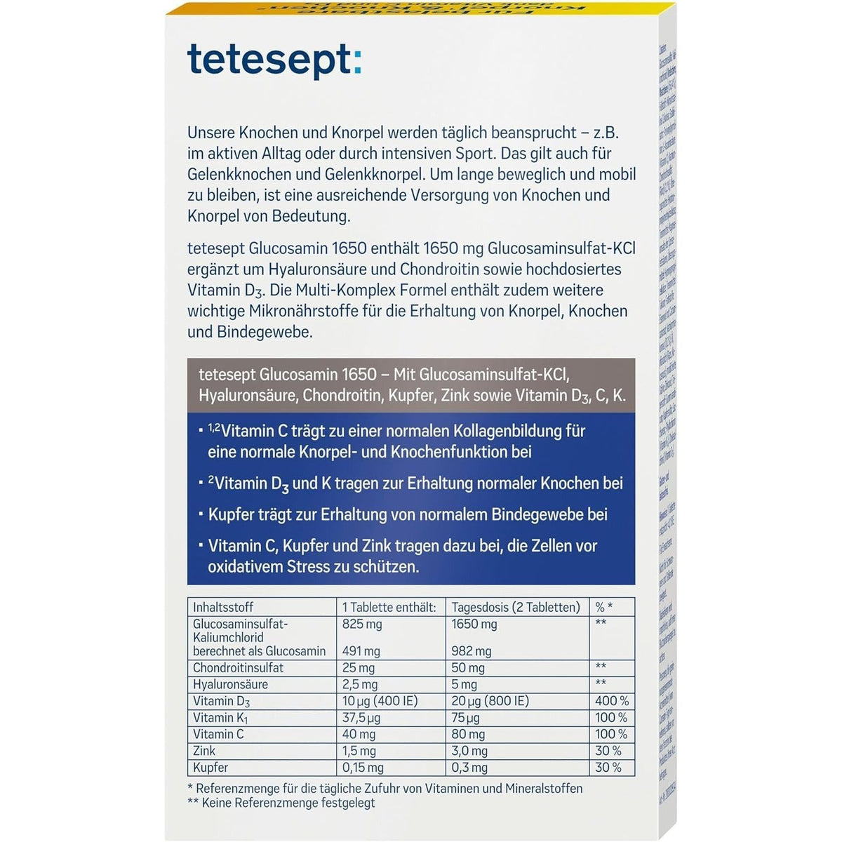 tetesept Glucosamin 1650