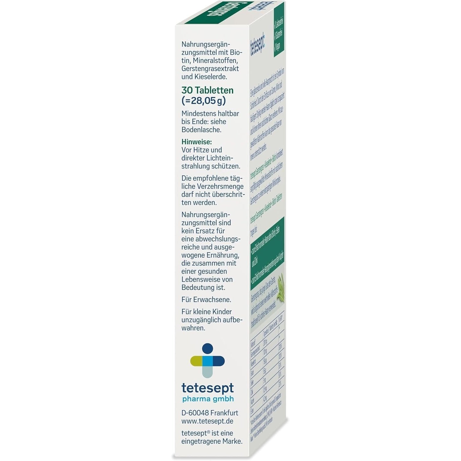 tetesept Gerstengras + Kieselerde + Biotin