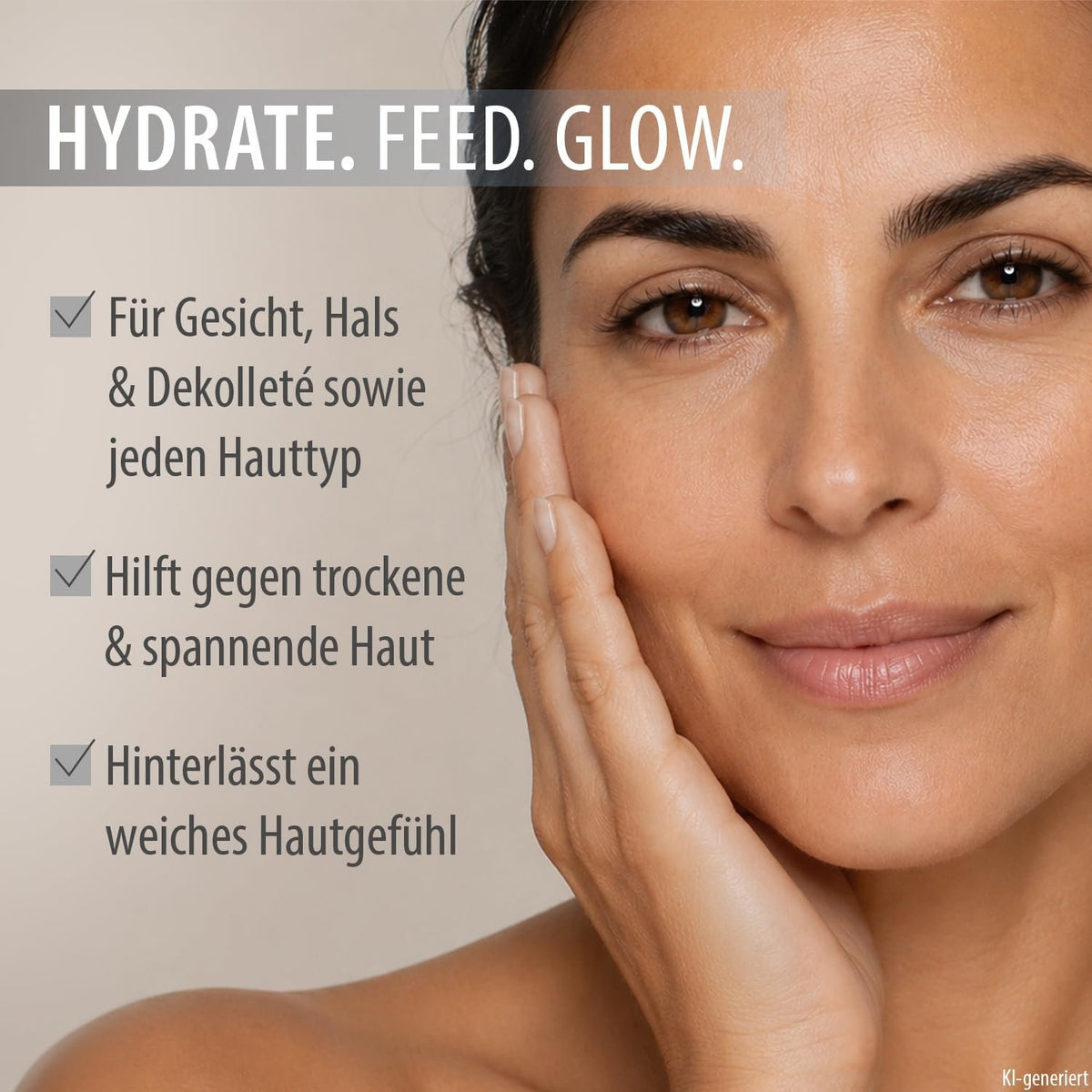 DAYTOX Glycerin Intensiv Serumflasche mit Pipette am Gesicht vorgetragen