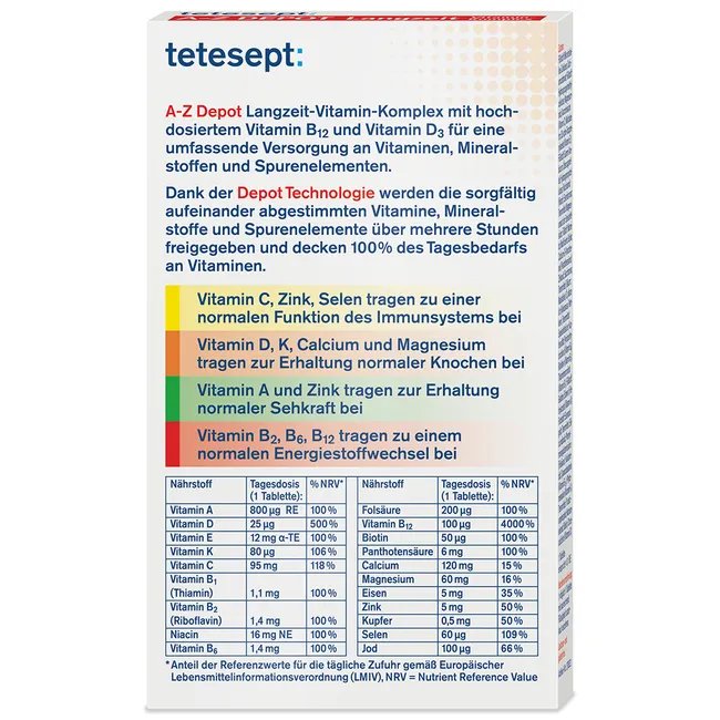 tetesept Vitamin A-Z Komplett Depot