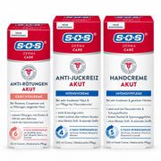 SOS Derma Care Akut-Trio-Set mit drei Creme-Tuben für Gesicht und Hände