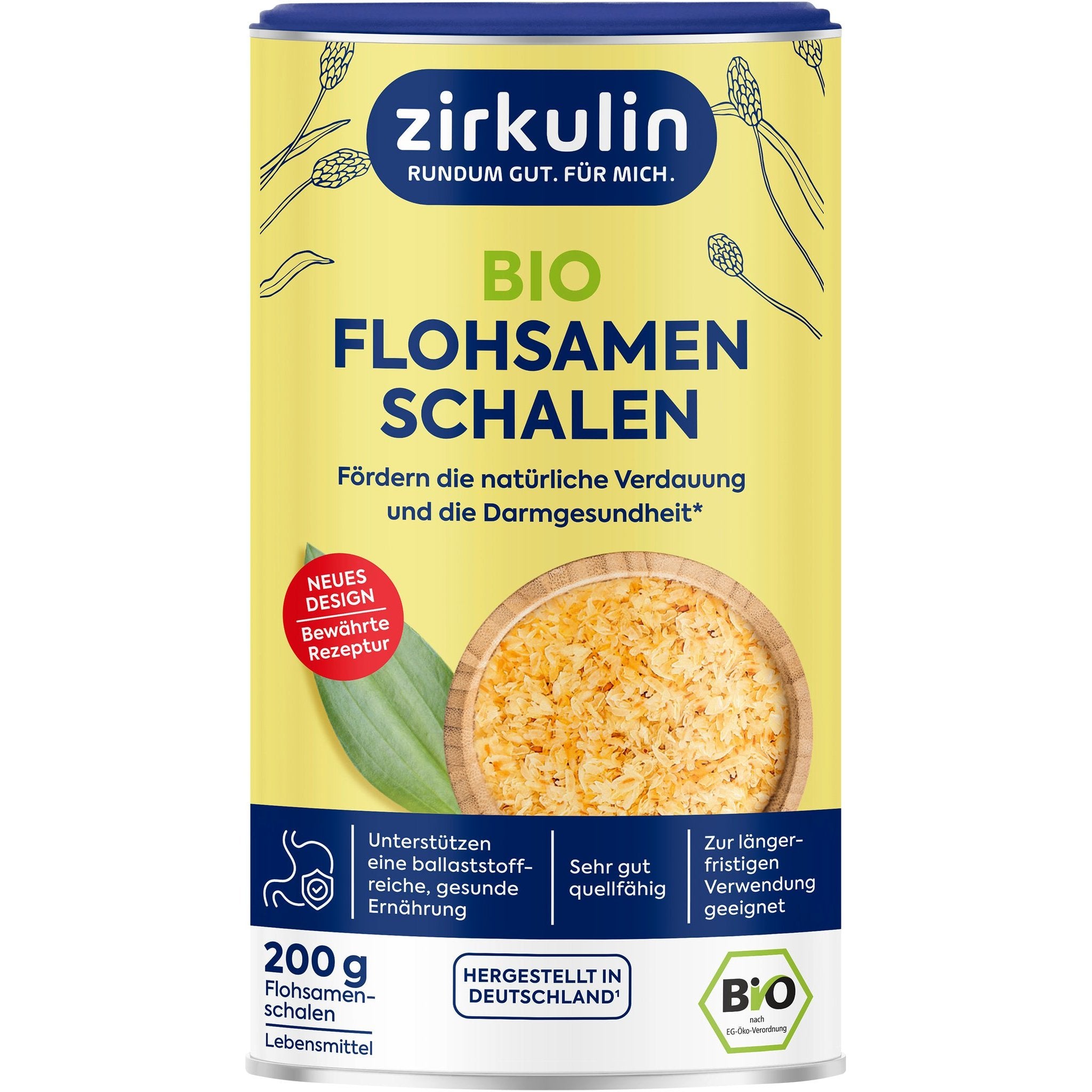 Zirkulin Bio Flohsamenschalen 200g Dose – Produktbild