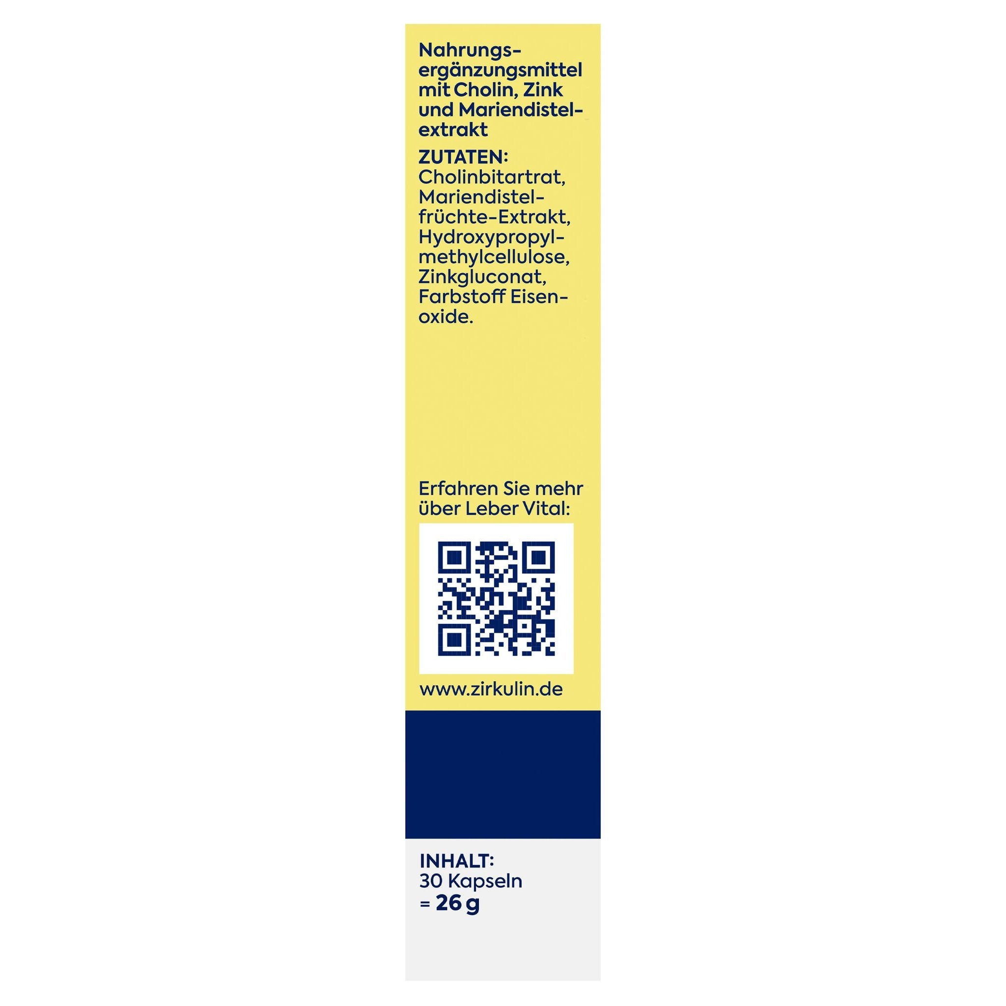 Zirkulin Leber-Vital hochdosiert 30er 26g – Produktbild