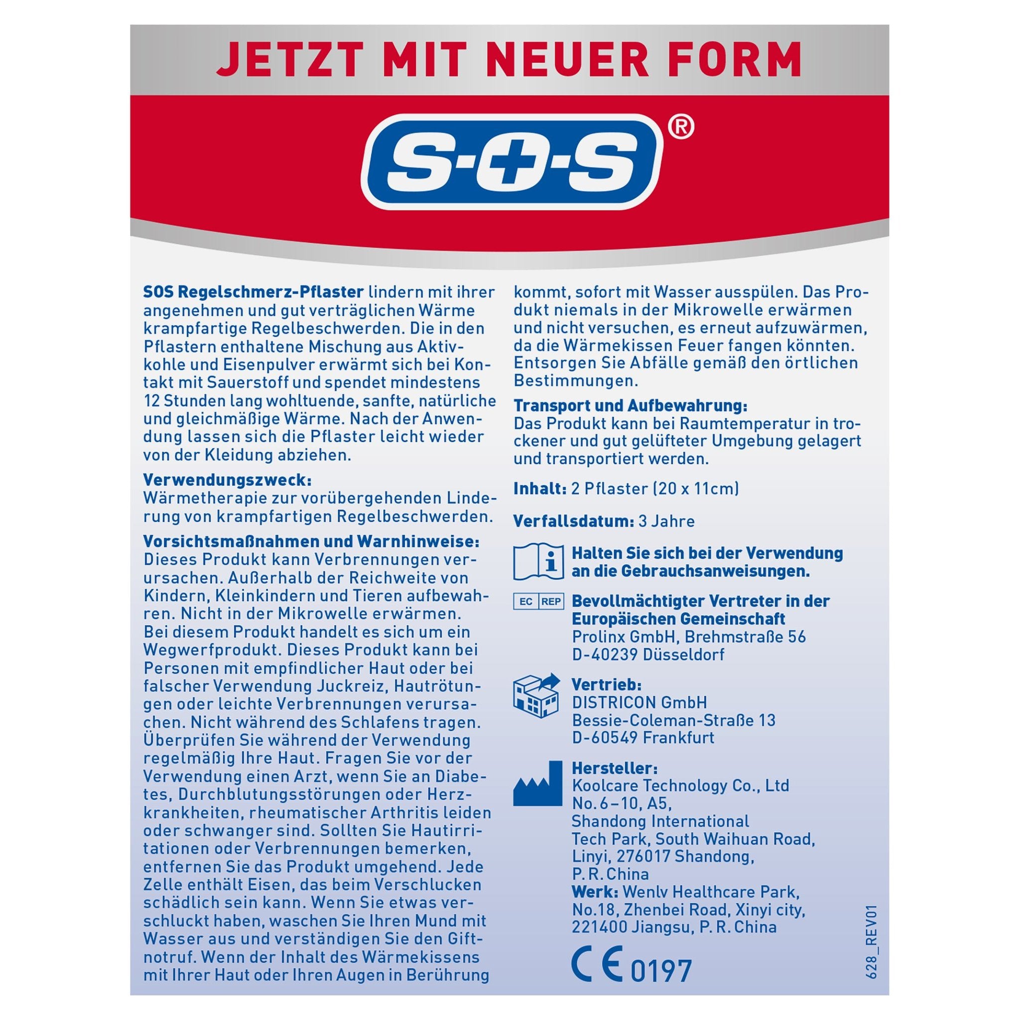 Rückseite der Verpackung mit Produktbeschreibung, Verwendungszweck, Warnhinweisen und Herstellerinformationen.