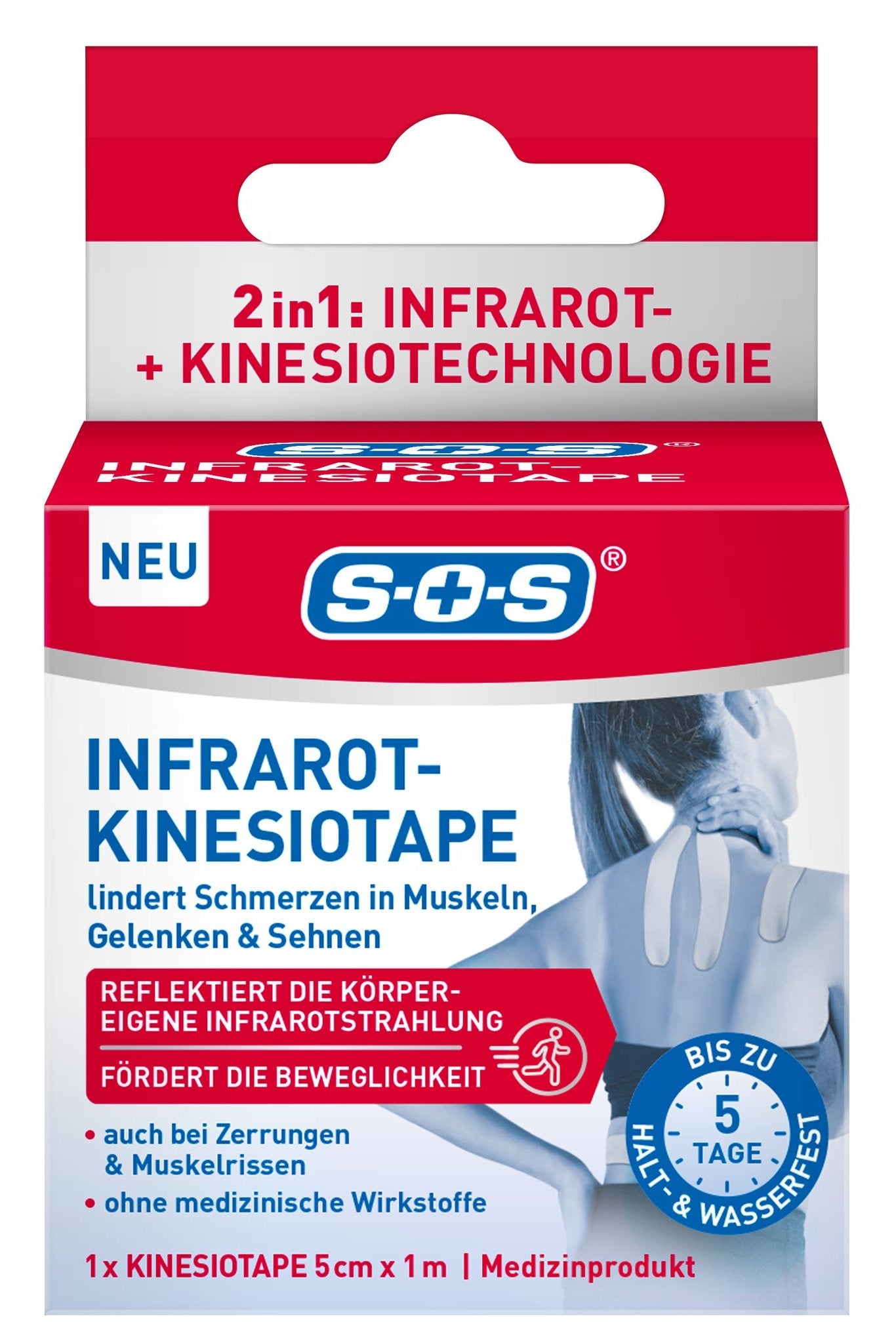 SOS Infrarot-Kinesiotape 1m – Produktbild