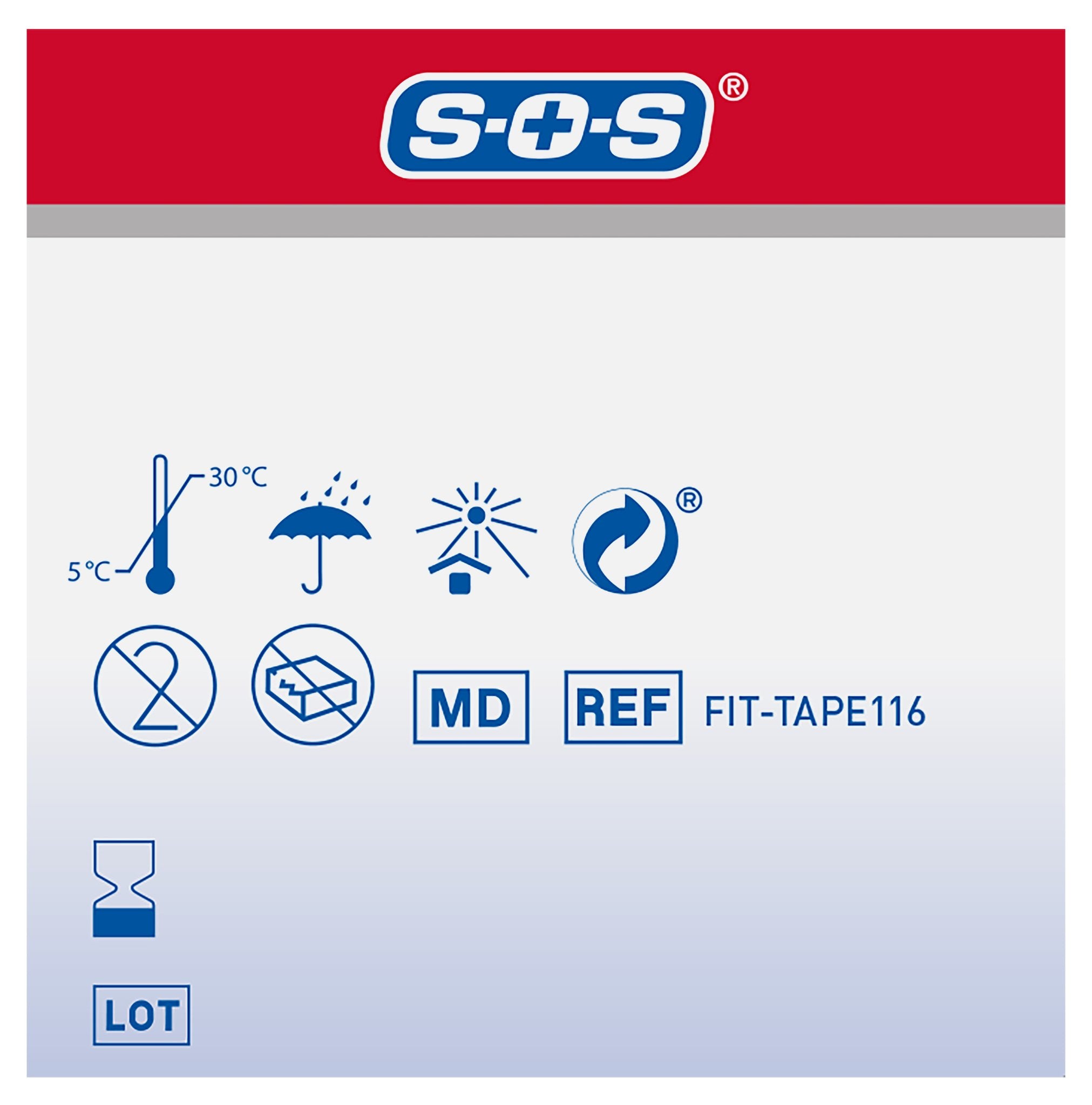 SOS Infrarot-Kinesiotape 1m – Produktbild