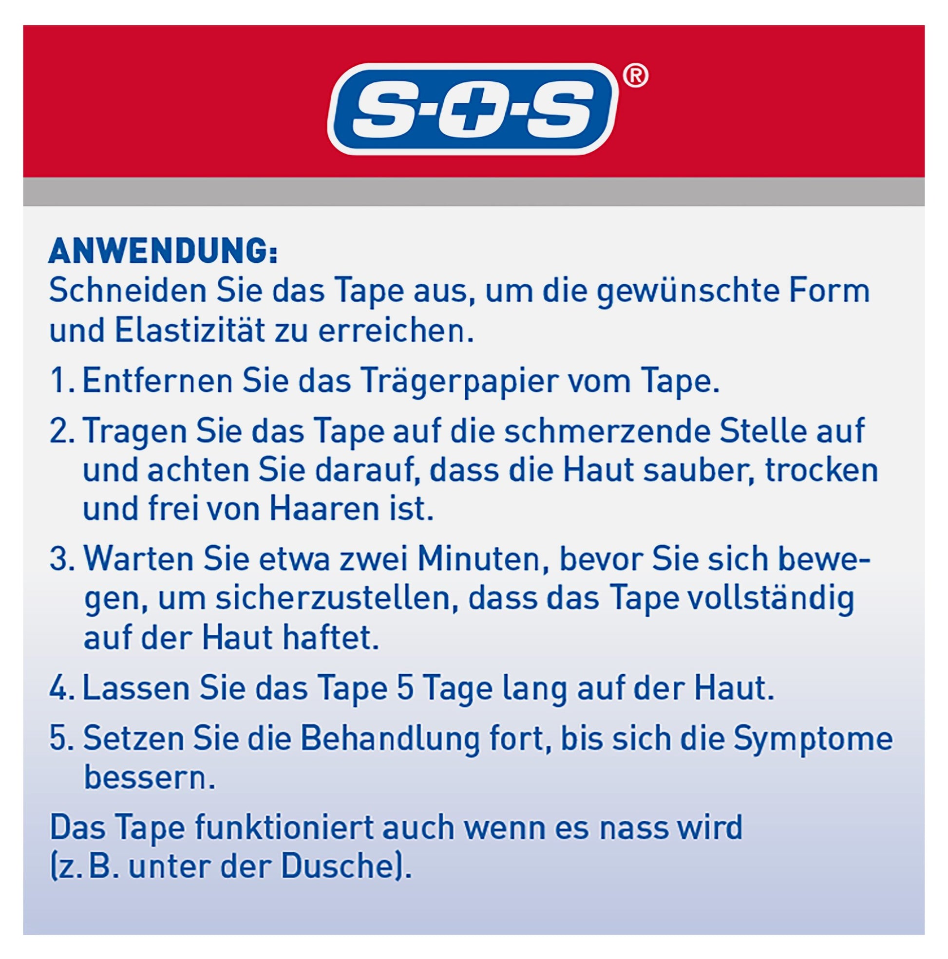 SOS Infrarot-Kinesiotape 1m – Produktbild