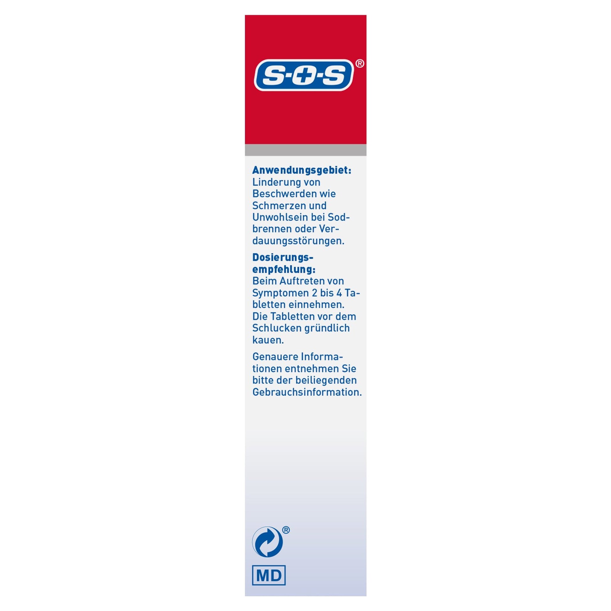 SOS Sodbrennen-Blocker Dual 20 Kautabletten 45g – Produktbild