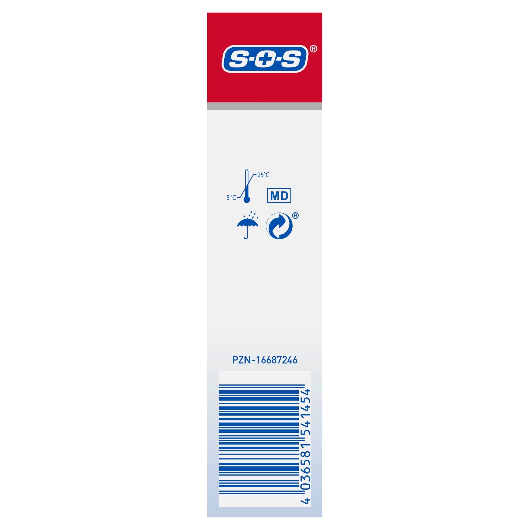 Seitenansicht der Produktverpackung mit Lagerhinweisen, Recycling-Symbol und Barcode.