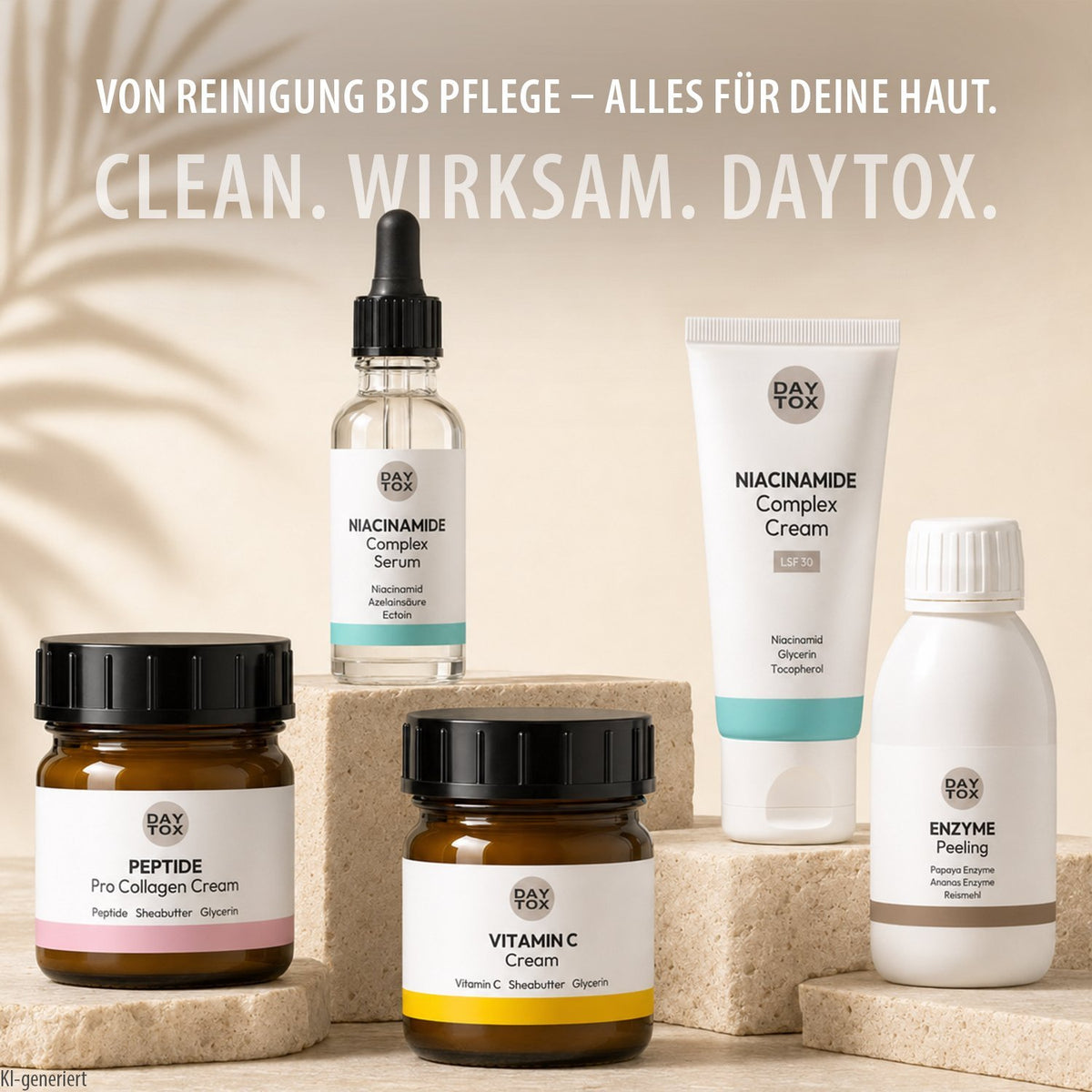 Serumfläschchen mit Pipette im braunen Glas, Daytox-Label