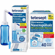 tetesept Meerwasser Nasendusche mit Nasenspülsalz: Sprühflasche, Aufsätze und Beutel