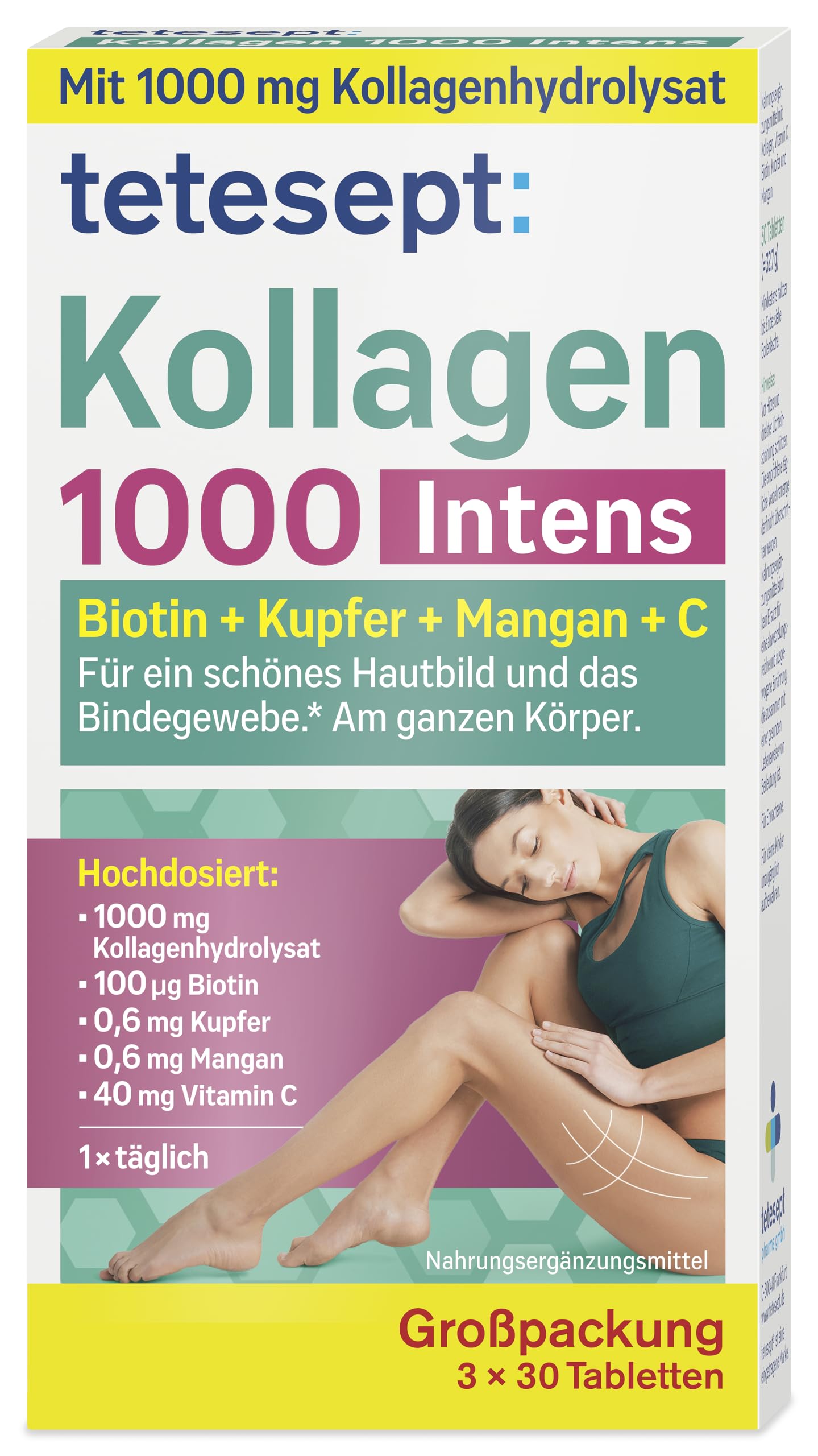 tetesept Kollagen 1.000 (3 x 30 Stk.) 90stã¼ck – Produktbild