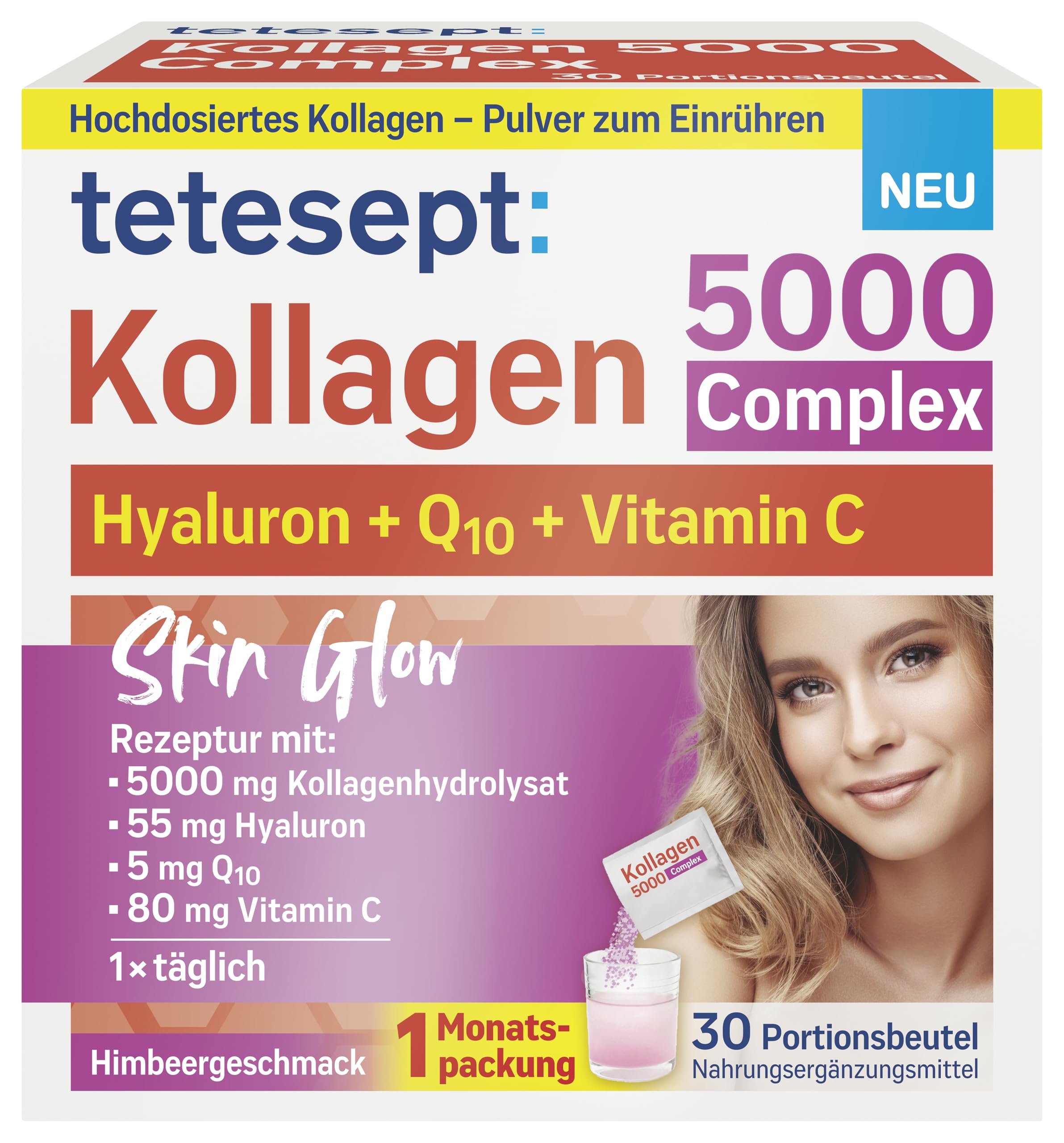 tetesept Kollagen 5000 Trinksachets (30 Stk.) 183,9g – Produktbild