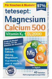 tetesept Magnesium + Calcium 500 + K2 + D3 2000
