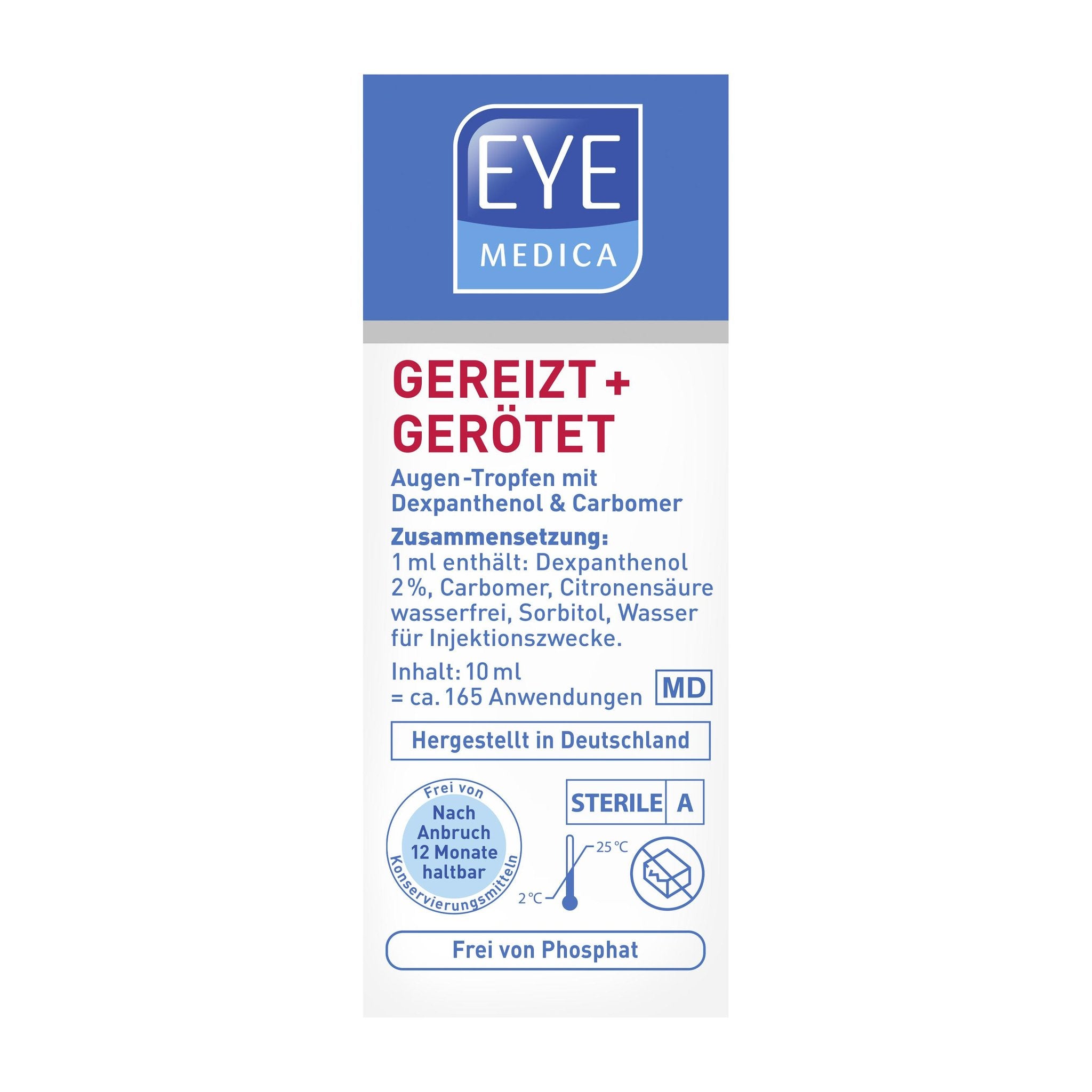 SOS EyeMedica Gereizt + Gerötet Augentropfen