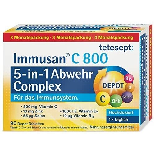 tetesept Immusan C 800 5 in 1 Abwehr Complex 3 Monatspackung