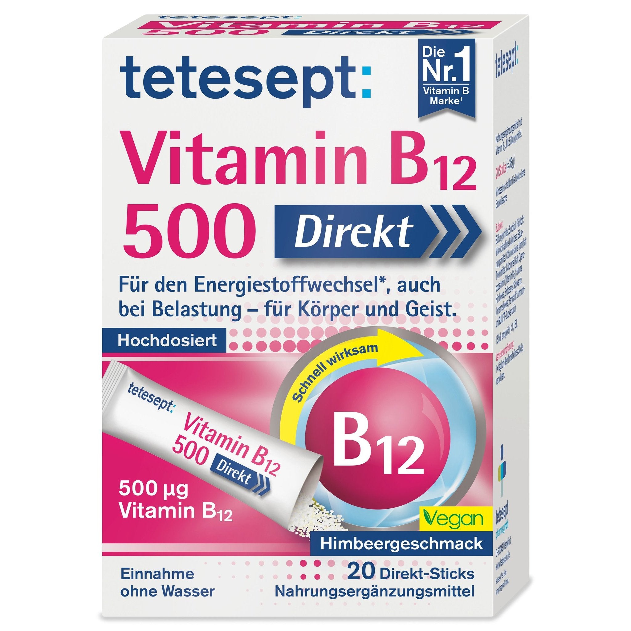 tetesept Vitamin B12 500 Direkt Sticks